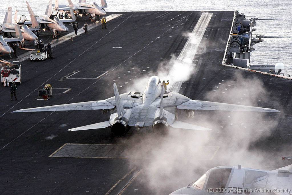 66 CVN71060221 F-14D 164350 AJ-103 DK 03 F-14D 164350/AJ-103 of VF-31 - USS Theodore Roosevelt, 21 February 2006 (C) Didier Kories